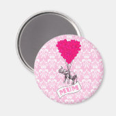 Mutter mit rosa Elefanten Magnet (Vorderseite/Rückseite)