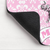 Mutter mit rosa Elefanten Mousepad (Ecke)