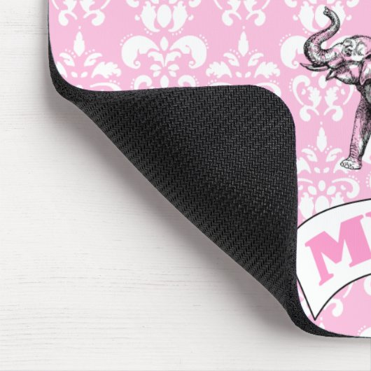 Mutter mit rosa Elefanten Mousepad (Ecke)