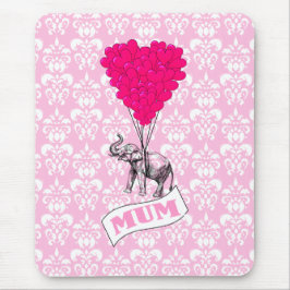 Mutter mit rosa Elefanten Mousepad