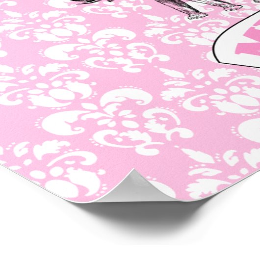 Mutter mit rosa Elefanten Poster (Ecke)