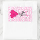 Mutter mit rosa Elefanten Rechteckiger Aufkleber (Tasche)