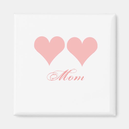 Mutter mit rosa Herzmagneten Magnet (Vorne)