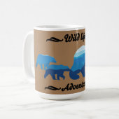 Mutter mit zwei Jungen-Waldlandschaft Kaffeetasse (Vorderseite Links)