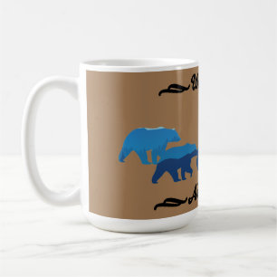 Mutter mit zwei Jungen Waldszene Kaffeetasse