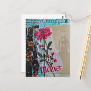 Mutter Mixed Media Collage Postkarte
