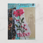 Mutter Mixed Media Collage Postkarte (Vorderseite)
