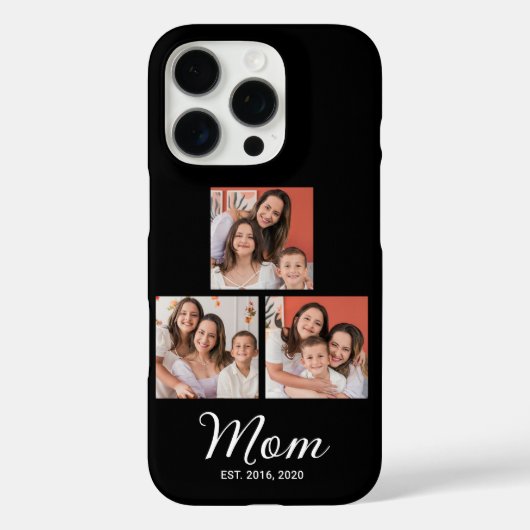 Mutter Modern Script Schwarz 3 Foto Case-M Case-Mate iPhone Hülle (Rückseite)