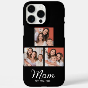 Mutter Modern Script Schwarz 3 Foto Case-M iPhone 16 Pro Max Hülle