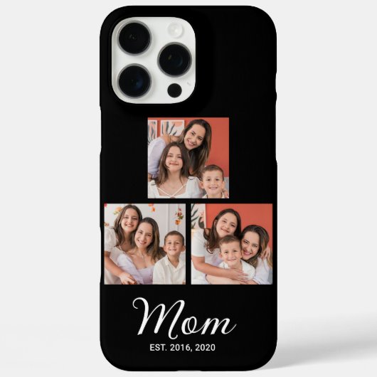 Mutter Modern Script Schwarz 3 Foto Case-M Case-Mate iPhone Hülle (Rückseite)
