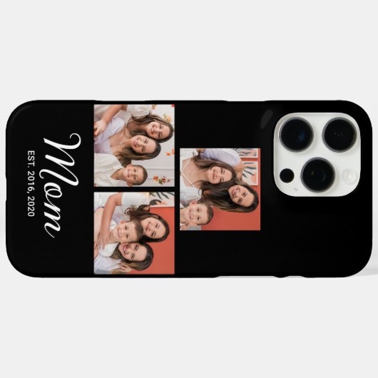 Mutter Modern Script Schwarz 3 Foto Case-M Case-Mate iPhone Hülle (Rückseite (Horizontal))