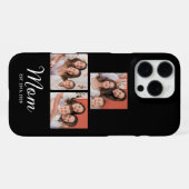 Mutter Modern Script Schwarz 3 Foto Case-M iPhone Hülle (Rückseite (Horizontal))