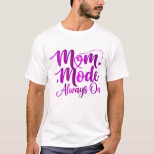 Mutter-Modus Immer Aktiv Elegantes Lila Schriftbil T-Shirt