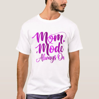 Mutter-Modus Immer Aktiv Elegantes Lila Schriftbil T-Shirt