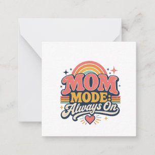 Mutter-Modus Immer An Retro Muttertag Geschenk Mitteilungskarte