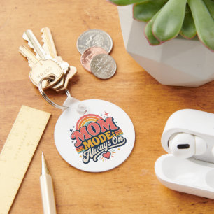 Mutter-Modus Immer An Retro Muttertagsgeschenk Schlüsselanhänger