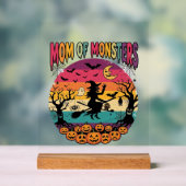 Mutter Monster Halloween Hexe Kürbisse Fledermäuse Acrylschild (Neutral)