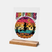 Mutter Monster Halloween Hexe Kürbisse Fledermäuse Acrylschild (Winkel)