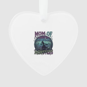 Mutter Monster Halloween Hexe Mond Kürbisse Friedh Ornament
