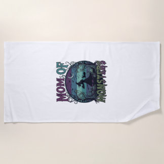 Mutter Monster Halloween Hexe Mond Kürbisse Friedh Strandtuch