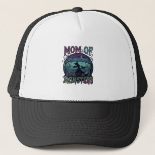 Mutter Monster Halloween Hexe Mond Kürbisse Friedh Truckerkappe