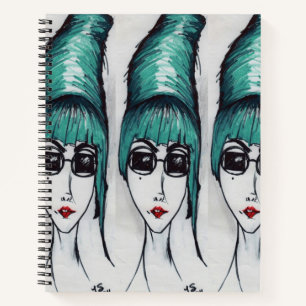 Mutter-Monster-Sassy-Bienenstock-Pop-Art-Zeichnung Notizblock