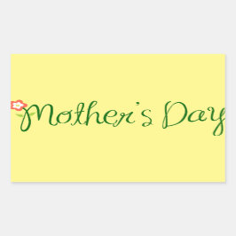 Mutter-Mutter-Mutter-Blume-Schriftart-Liebe Rechteckiger Aufkleber