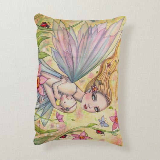 Mutter Mutter Mutter Mutter Mutter und Baby Illust Zierkissen (Rückseite(Vertikal))