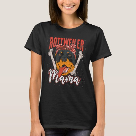 Mutter Muttereigentümerin Dog Rottweiler Mama T-Shirt (Vorderseite)