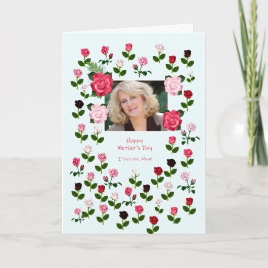 Mutter, Muttertag, Rose Karte (Vorderseite)