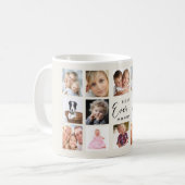 Mutter Mutti Fotocollage elfenbein creme Kaffeetasse (Vorderseite Links)
