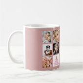 Mutter Mutti Fotocollage staubrosa pink Kaffeetasse (Links)