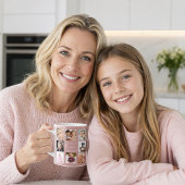 Mutter Mutti Fotocollage staubrosa pink Kaffeetasse