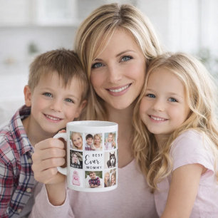 Mutter Mutti Fotocollage weiß schwarz Kaffeetasse