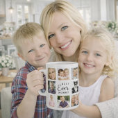 Mutter Mutti Fotocollage weiß schwarz Kaffeetasse