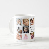 Mutter Mutti Fotocollage weiß schwarz Kaffeetasse (Vorderseite Links)
