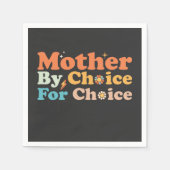 Mutter nach Wahl Groovy Retro Serviette (Vorderseite)