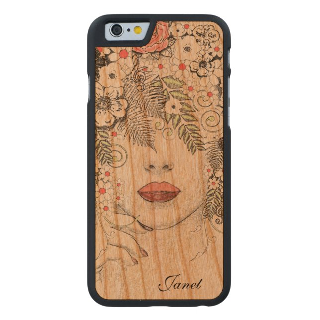Mutter Natur Abstrakt Holz iPhone 6 Fall Carved Wood iPhone Hülle (Rückseite)