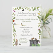 Mutter Natur-Anrufe: Babyparty-Einladung Einladung (Stehend Vorderseite)