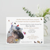 Mutter Natur Baby Dusche Einladung: Einladung (Stehend Vorderseite)