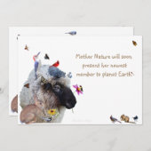 Mutter Natur Babydusche Einladung: Einladung (Vorne/Hinten)