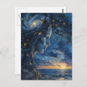 Mutter Natur Bäume Ozeanfantasie Postkarte (Vorne/Hinten)
