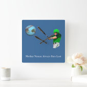 Mutter Natur hält Fledermäuse immer an Quadratische Wanduhr (Zuhause)