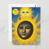 Mutter Natur New Sun Original Himmelskunst Postkarte (Vorne/Hinten)