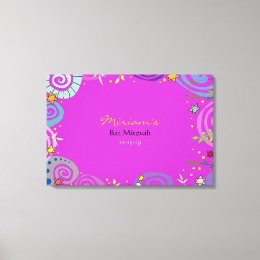 MUTTER NATUR SCHWIMMBAD Mitzvah Unterschrift an Bo Leinwanddruck (Vorderseite)