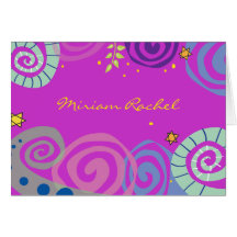 MUTTER NATUR SWIRL Bat Bar Mitzvah Danke Karte