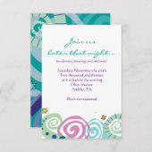 MUTTER NATURSCHWIMMBAD Bar Mitzvah Party Card Einladung (Vorne/Hinten)