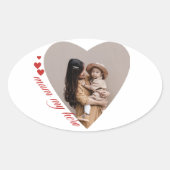 Mutter Nummer 1 für mich Ovaler Aufkleber (Vorderseite)