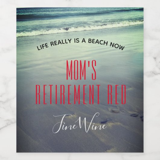 Mütter oder jede Person Red Fine Wine Weinetikett (Einzelnes Label)