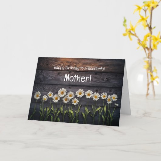 Mutter oder Mama Happy Geburtstag Hübschen Tage Karte (Gelbe Blume)